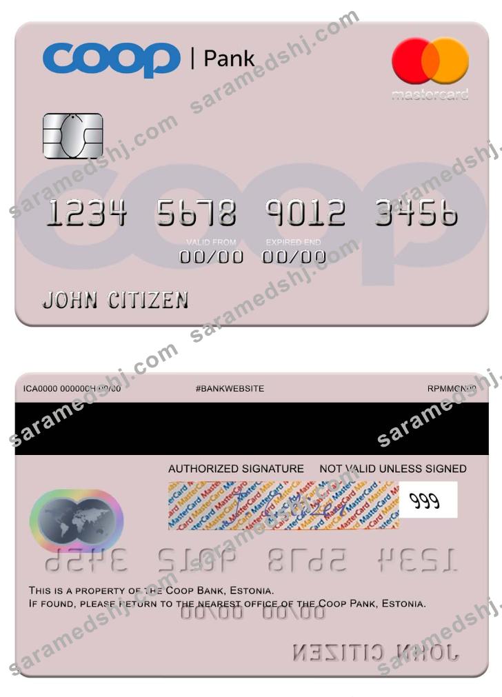 Estonia Coop Pank mastercard